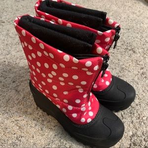 Itasca Fuscia Polka Dot Boots